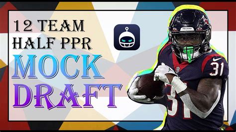 Team-by-team results are at the bottom of the article but first, some interesting findings about the draft&39;s results from our very own Dalton Del Don. . Half ppr mock draft 12 team